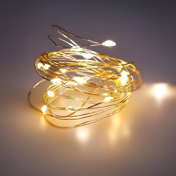 LED fényfüzér, ARPEX, 20 izzós készlet, többszínű