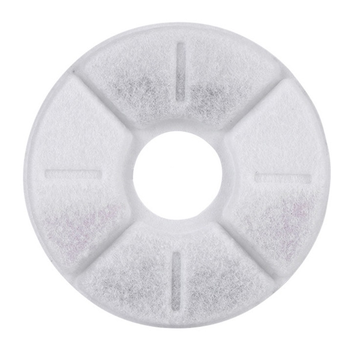 Set 12 cartuse filtrante pentru fantana de apa pentru animale, filtrare tripla, 125x125x35mm