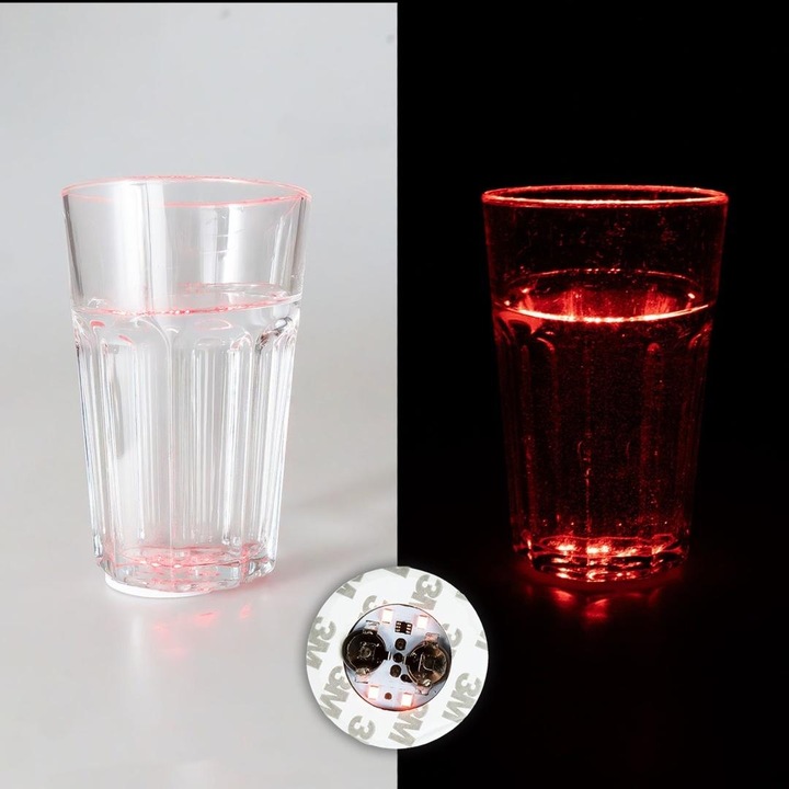 2 db Arpex többszínű LED matrica 5x5cm poharak és palackok megvilágításához
