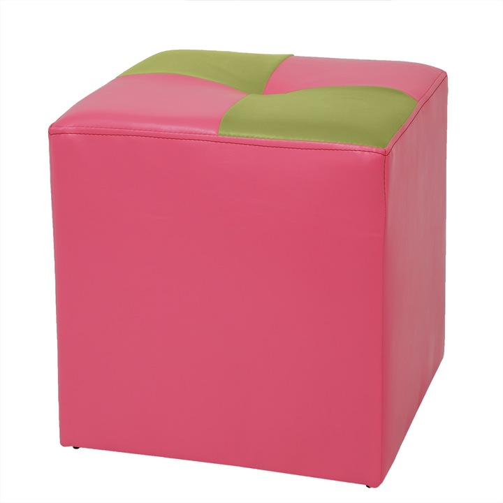 Taburet Cool - imitatie piele roz/verde - 21896/21899