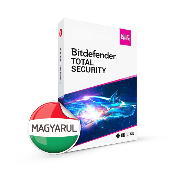 Bitdefender Total Security 2021 magyar, 10 eszköz 2 évre, új előfizetés