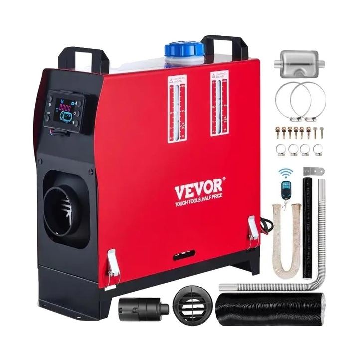 Dízel fűtés, Vevor, 8KW, 12V, alacsony üzemanyag-fogyasztás, -40 és +50 között, komplett készlet