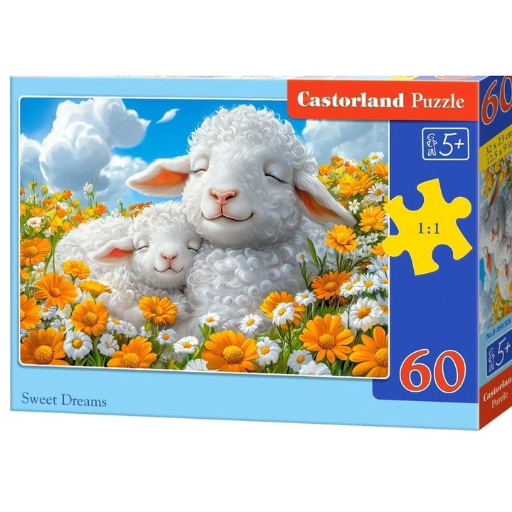 Пъзел 60 части, Castorland, Приказни теми, Животни, 5+ години