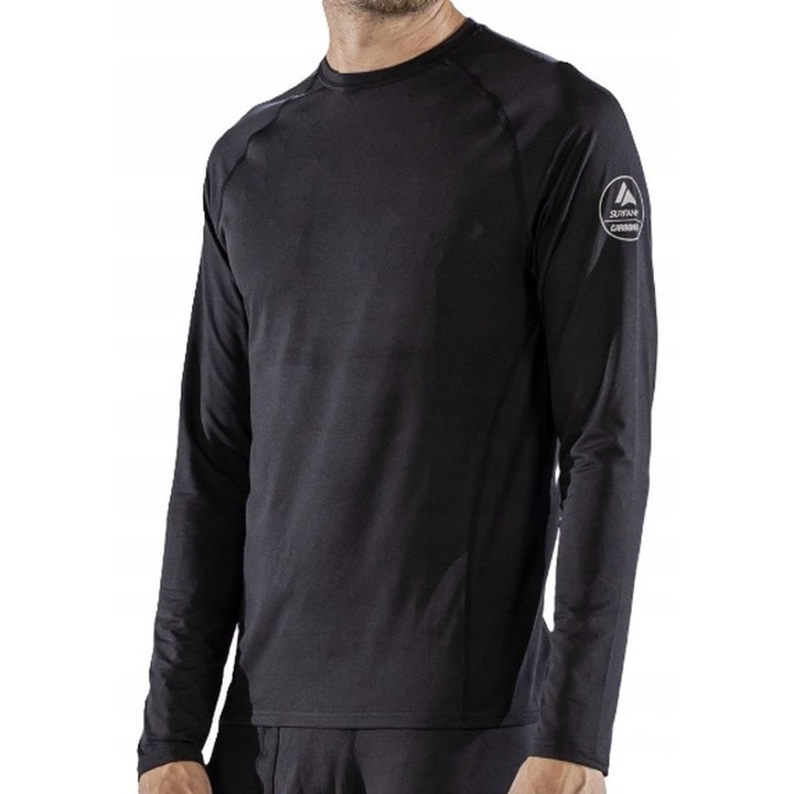 Férfi sportpulóver CMP, termoaktív, poliészter, UV védelem, fekete, XS INTL