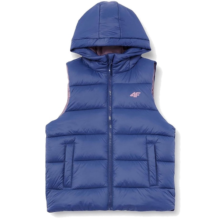 4F gyerek mellény, kék, poliészter
