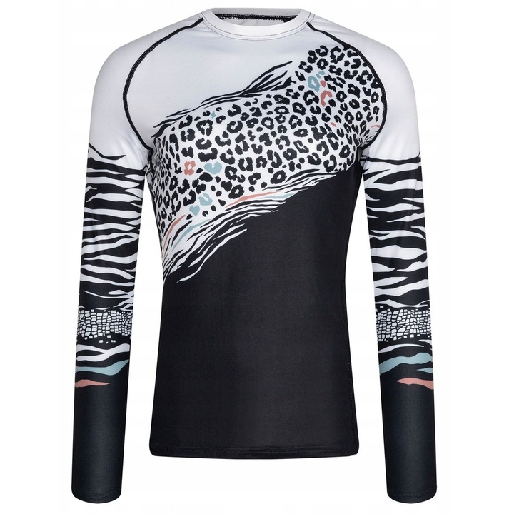 Női sportblúz CMP, gyorsan száradó, slim fit, fehér/fekete