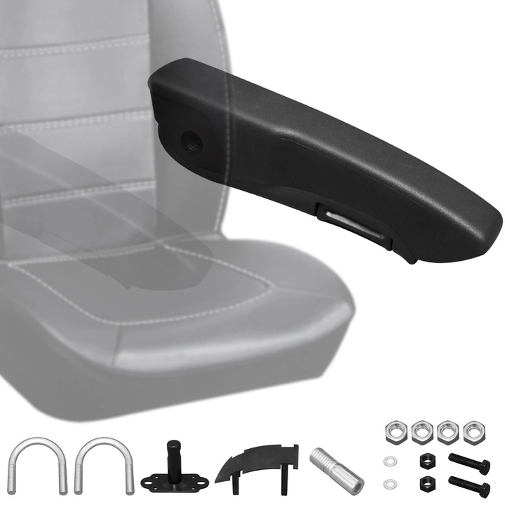 Cotiera pentru brate, negru, 14x2x2 inch