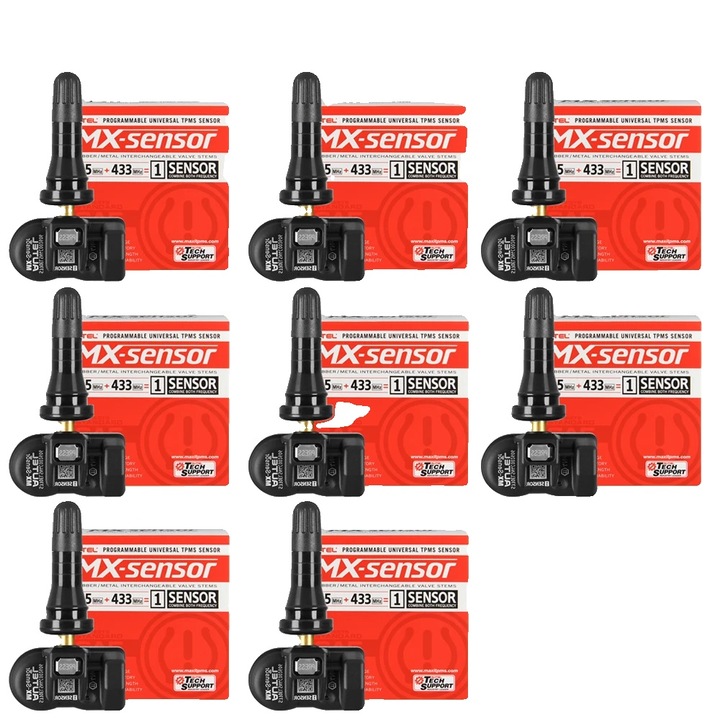 Set 8 Senzori TPMS, 2IN1, Dual Frequency, Design Usor de Utilizat, 42.4x24.1x16.0mm