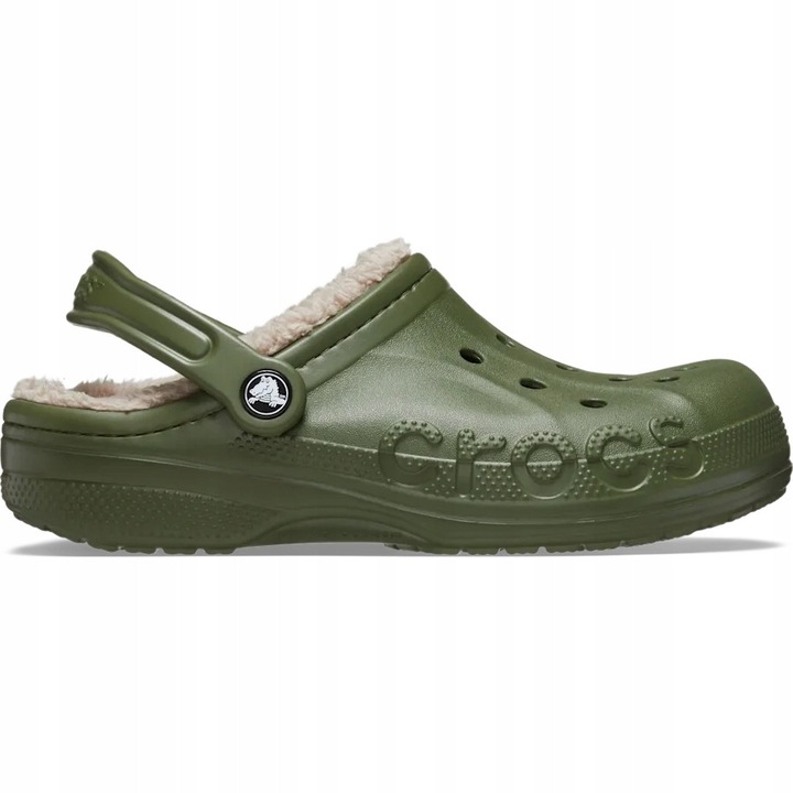 Crocs, Saboti Femei Spuma Croslite, Baya Lined 205969 Clog, Verde, 36-37 EU