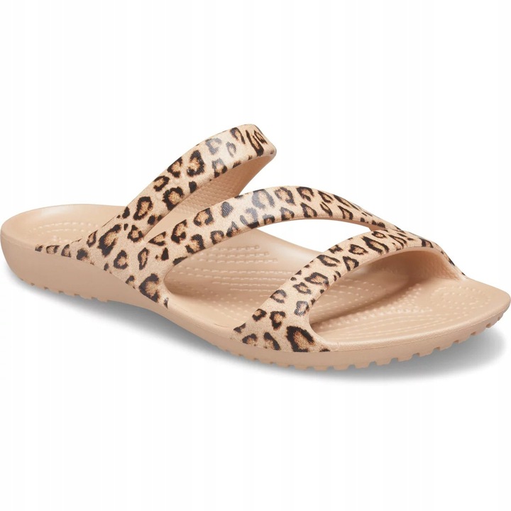 Crocs papuci dama Kadee II Graphic Sandal 206894 leopardkokok, Maro, 39-40