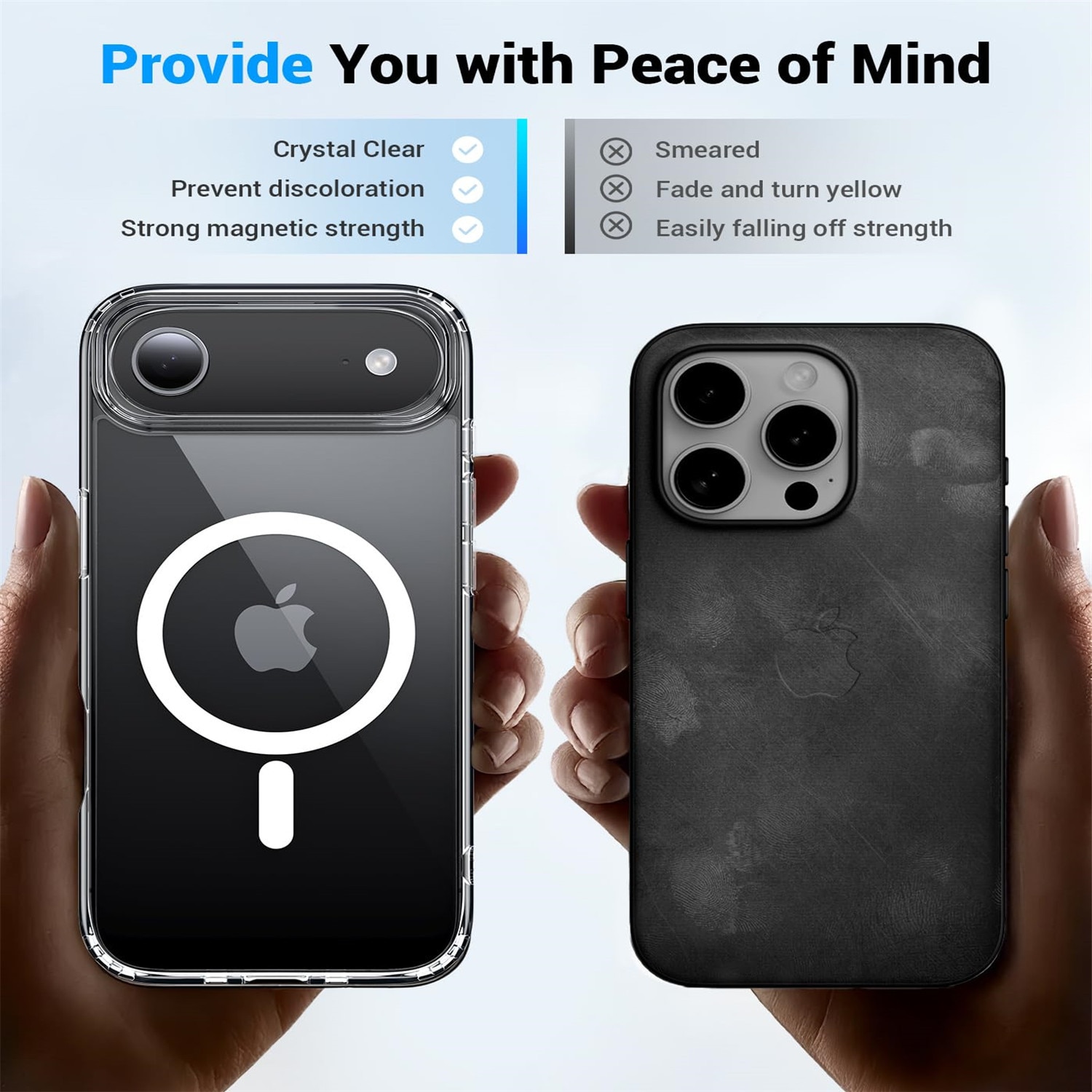 Husa Transparenta MagSafe, AEWOYAD®, Anti-Shock, Rezistent la caderi, Incarcare Wireless, Compatibila cu Apple iPhone 17 Air