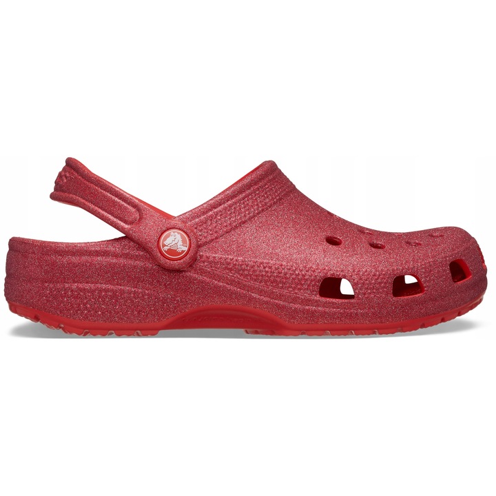 Saboti Crocs Classic Glitter, Rosu, 36-37 EU, Spuma Croslite