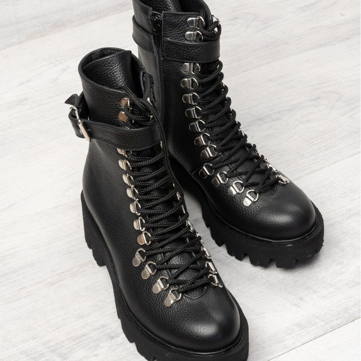 Ghete piele Exclusives, impermeabile, Negru