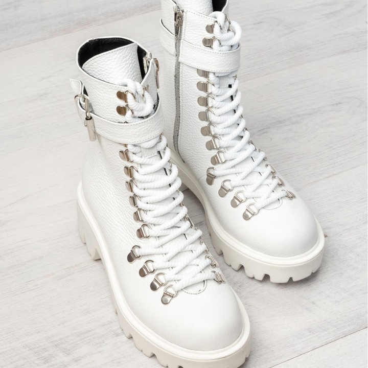 Ghete impermeabile, alb, Alb, 40