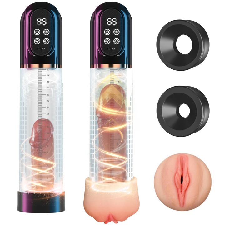HIVEFUN péniszpumpa, elektromos, 3 szívóerősség, vízálló