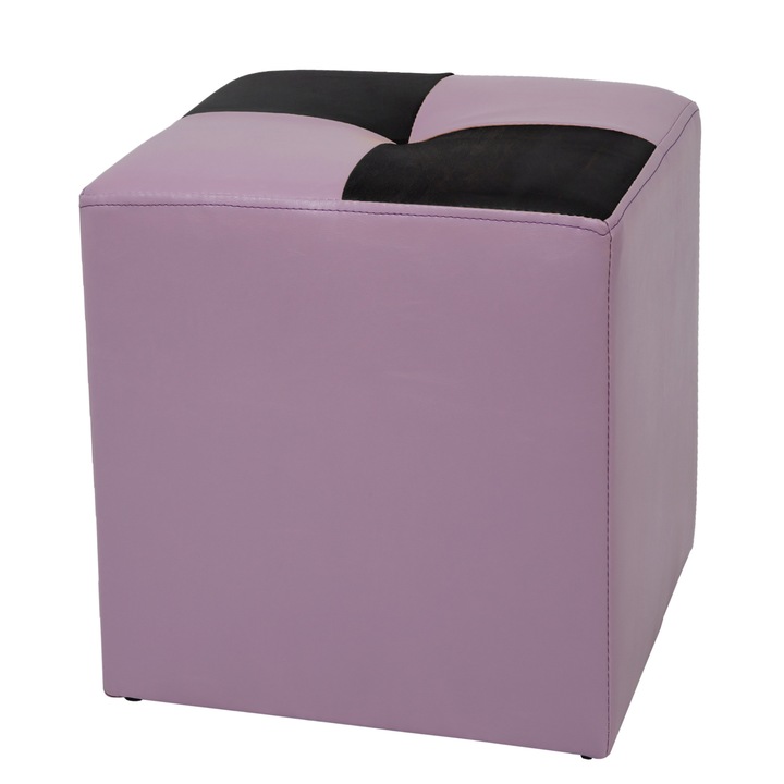 Taburet Cool - imitatie piele mov/wenge - 21897/21835