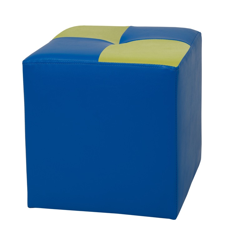 Taburet Cool - imitatie piele albastru/verde - 21898/21899