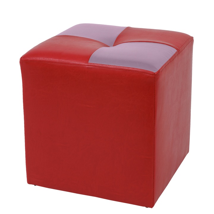 Taburet Cool - imitatie piele rosu/mov - 21900/21897