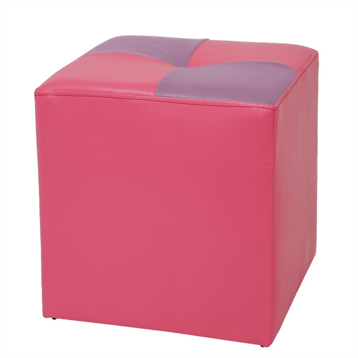 Taburet Cool - imitatie piele roz/mov - 21896/21897