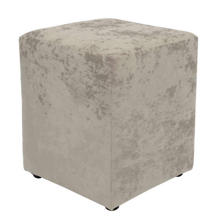 Taburet Cube - stofa E04 - crem