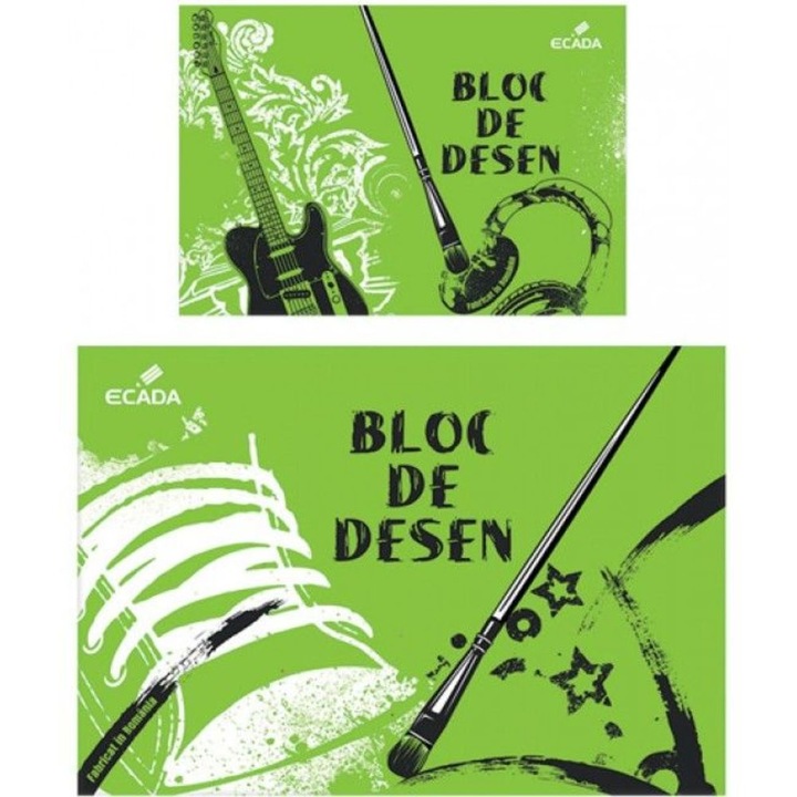 Bloc A4 pentru Desen ECADA, 15 File, 120g/m²