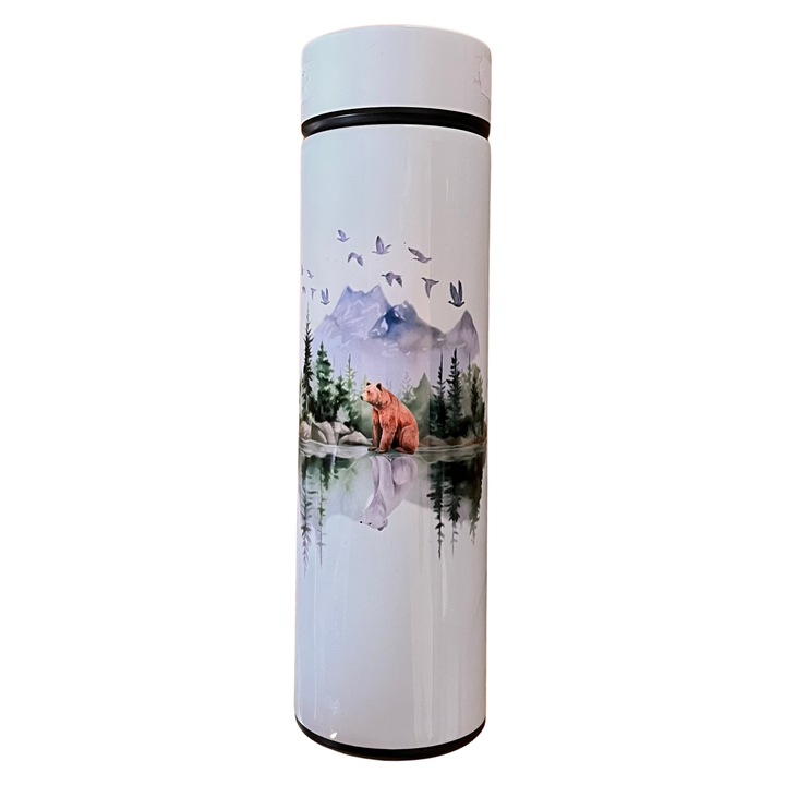 KINATA fém termosz 500ml, mackó kép