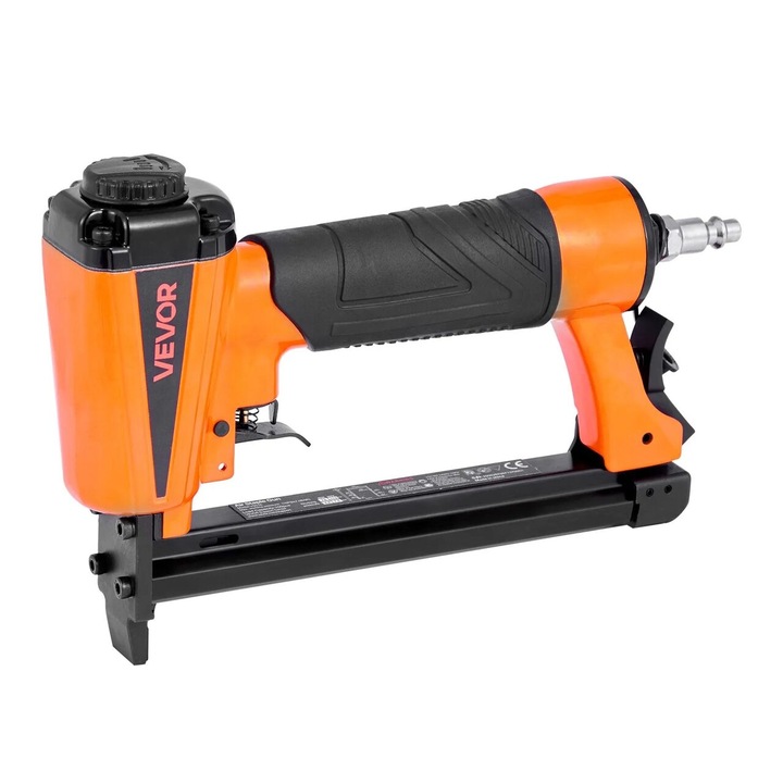 Capsator pneumatic VEVOR, calibru 21, admisie 4.8-7.6 Bar, lungime capse 6-16 mm, capacitate 100 buc, 240x48x165 mm