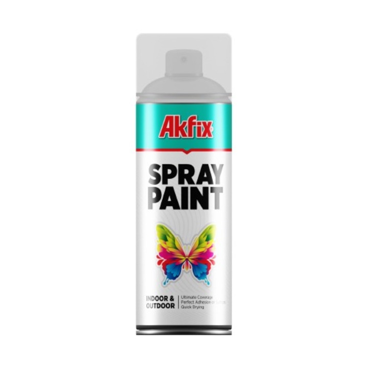 Акрилна спрей боя Akfix Спрей боя Сребристо сив Ral7001 400ml Gw.380gr (6), 400ml, За нанасяне