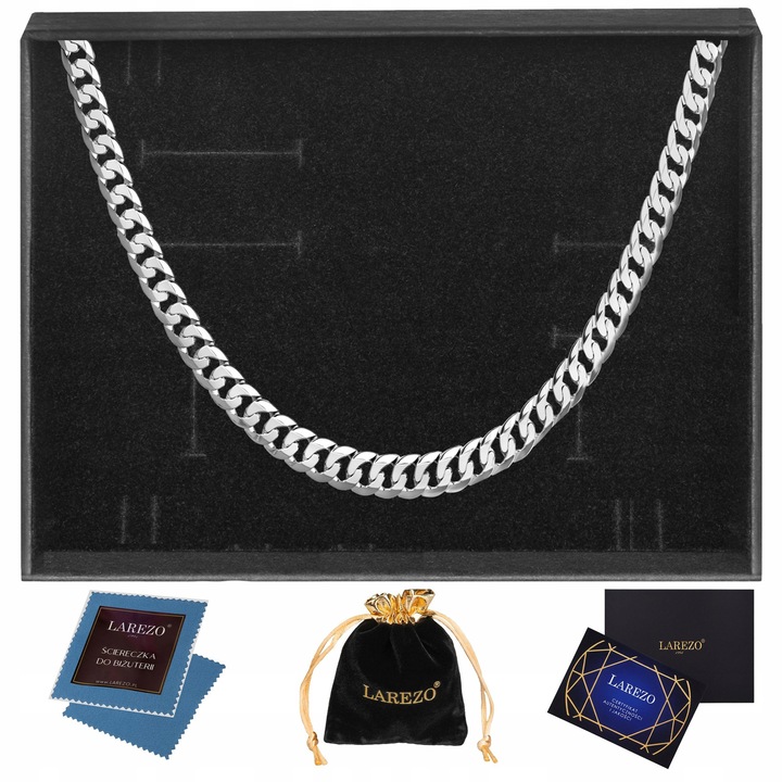 Lant Pentru Barbati, Larezo, S, Argint 925, 1 x Cutie Premium Pentru Bijuterii, Ideal Pentru Cadou, g, Latime 3 mm, Lungime, Argintiu