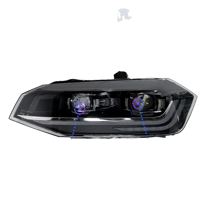 Proiectoare LED, set faruri, semnalizare dinamica, 12V, pentru conducere pe partea stanga