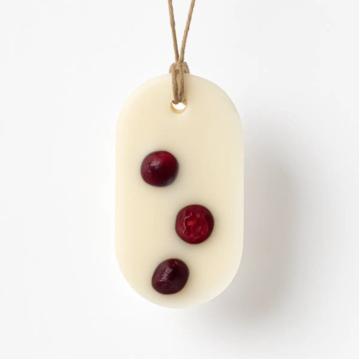 Lunera szekrényillatosító – Téli bogyók – Vörösáfonya & Narancs - Ovális, kézzel készített, illatosított viasz, wax melts, természetes viasz, 25g