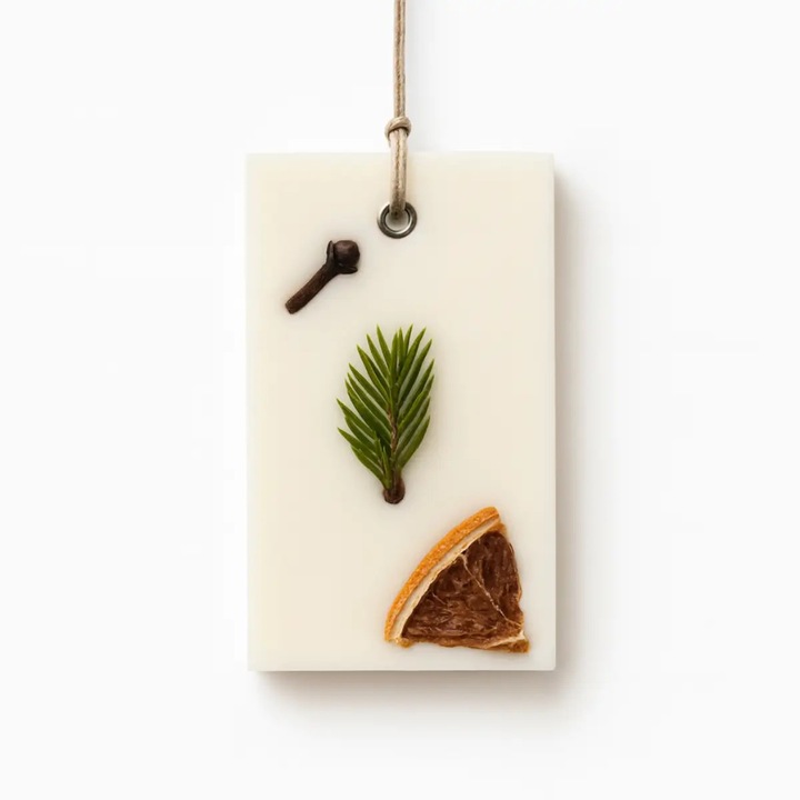 Lunera szekrényillatosító – Karácsonyi fűszer – Narancs & Szegfűszeg - Ovális, kézzel készített, illatosított viasz, wax melts, természetes viasz, 25g