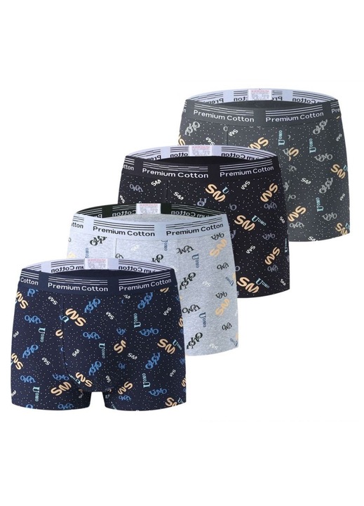 Set barbati BOXER 4 buc. Bumbac premium multicolor J37160 (M)