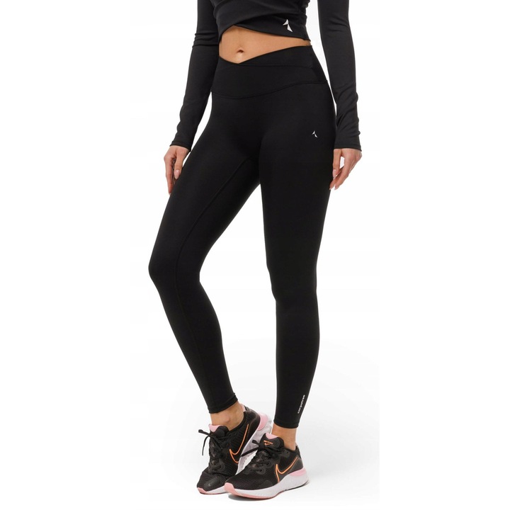 Női sport leggings Carpatree CROSSOVER, varrás nélküli, fekete