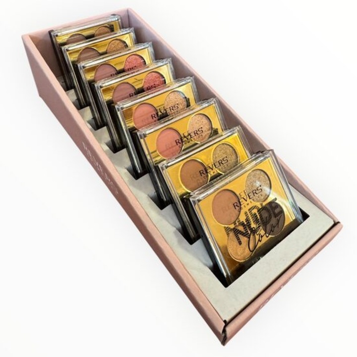 Set 8 bucati Fard de pleoape Nude Color, Revers