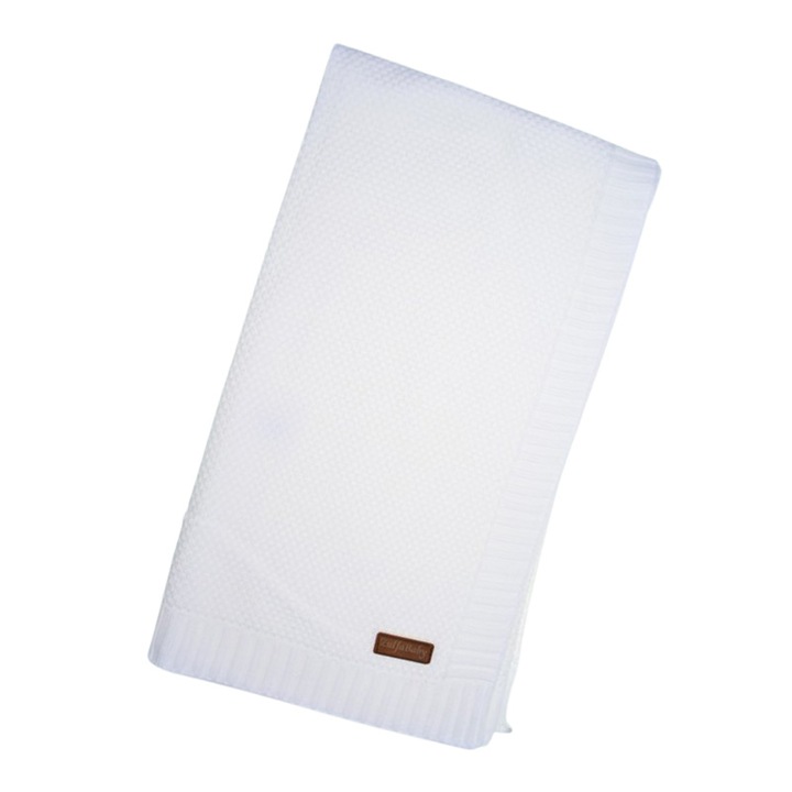 Kötött takaró gyerekeknek, Mini Junior, 95x75cm, fehér, akril