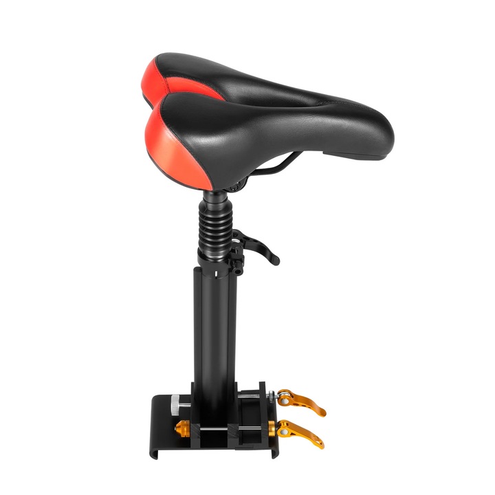 Scaun Scooter Universal, Salas Reglabil, Absorbtie Soc, Inaltime Reglabila, Pliabil, Culoare Negru si Rosu, Scaun Electric Scooter
