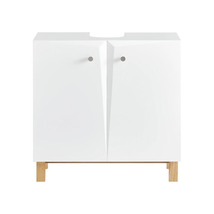 Chiuveta de baie BZR92-W, sub dulap, mobilier pentru baie, alb, dimensiuni aprox.: 60x60x30cm