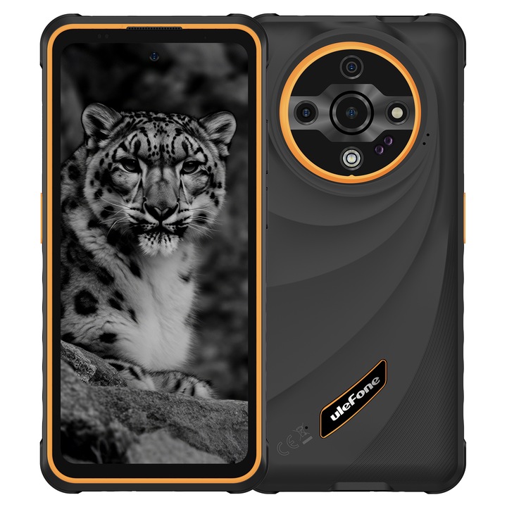 Mobiltelefon Ulefone Armor X31 Pro, narancssárga, 5G, 6,56" 120 Hz, 16GB RAM (8GB+ 8GB bővíthető), 256GB ROM, Android 14, Night Vision kamera 25 MP, 6050 mAh, Dual SIM