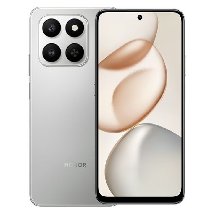 Мобилен телефон Honor 400 Smart, 5G, Dual SIM, 128GB, 6GB RAM, Сребрист