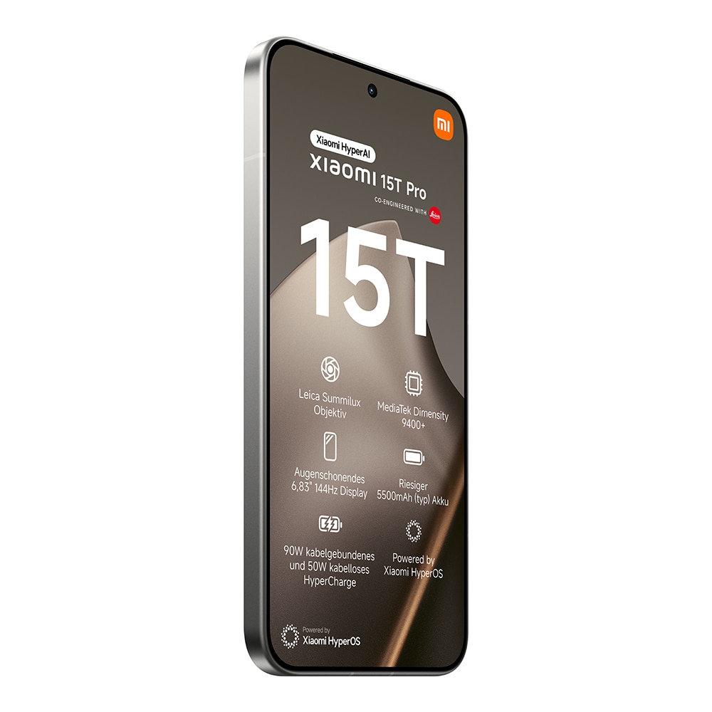 Telefon mobil Xiaomi 15T Pro, Mediatek Dimensity 9400+, 512GB/12GB RAM, 5G, Dual Sim, Gri