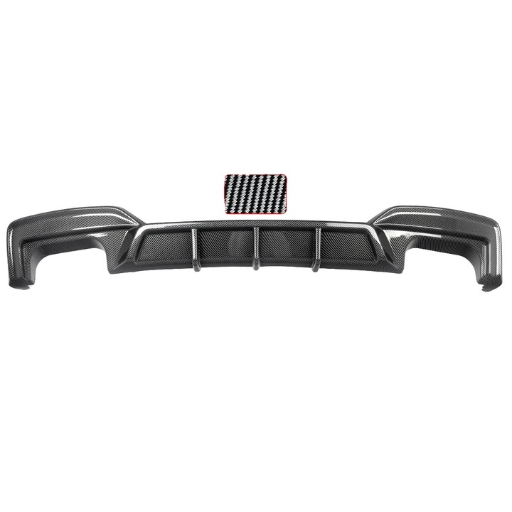 Difuzor spate, design Aero V3, aspect fibra de carbon, pentru BMW, montare directa, 2.5kg