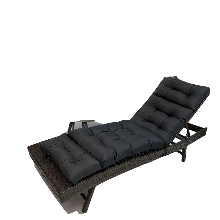 Perne decorative set, impermeabile, design confortabil, negru, 180x50x10cm