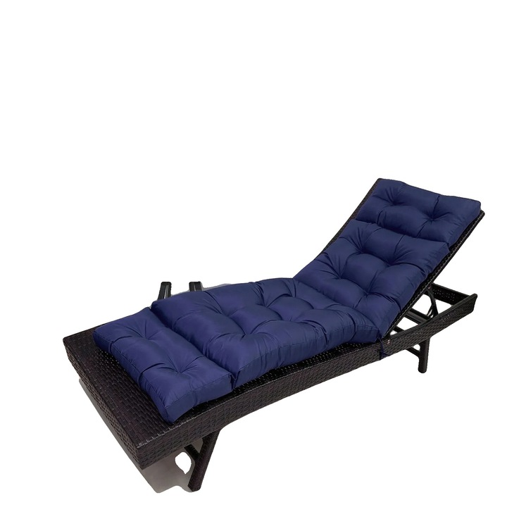 Perne decorative set, impermeabile, design confortabil, albastru marin, 180x50x10cm