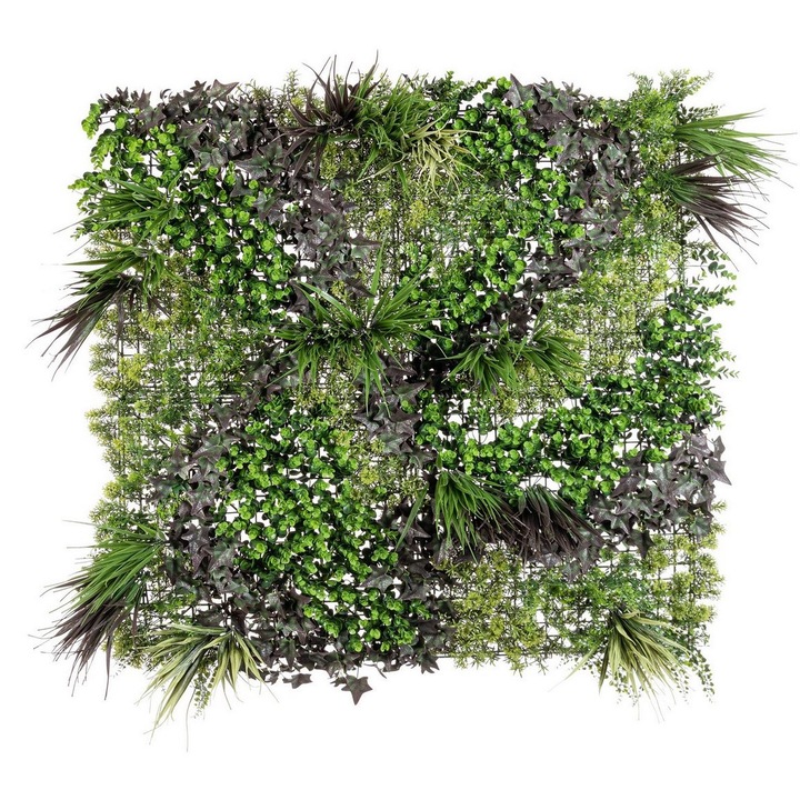 Panou plante artificiale polietilena multicolora 100x100 cm