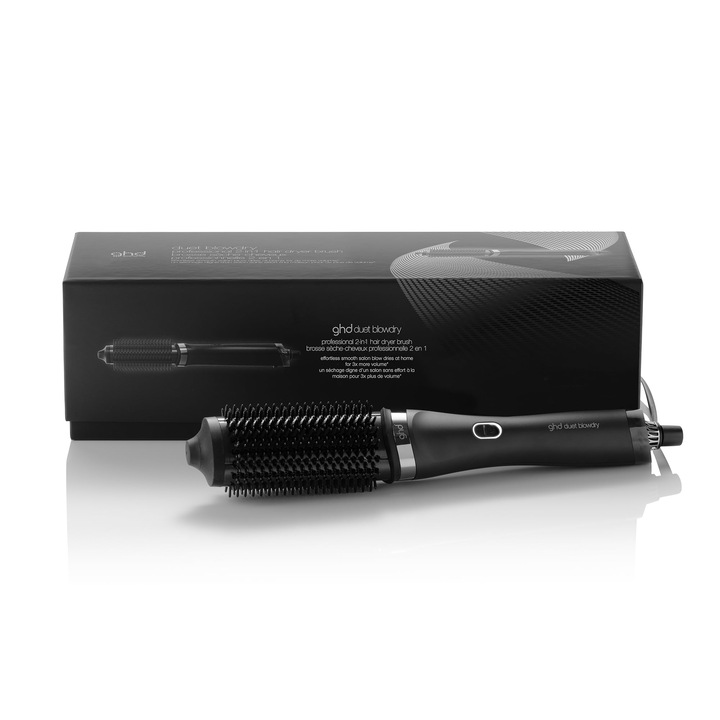 GHD Duet Blowdry körkefés hajszárító, fekete, nagy volumen, hosszan tartó eredmény