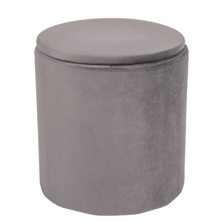 Taburet Nadia - stofa H34 - gri deschis