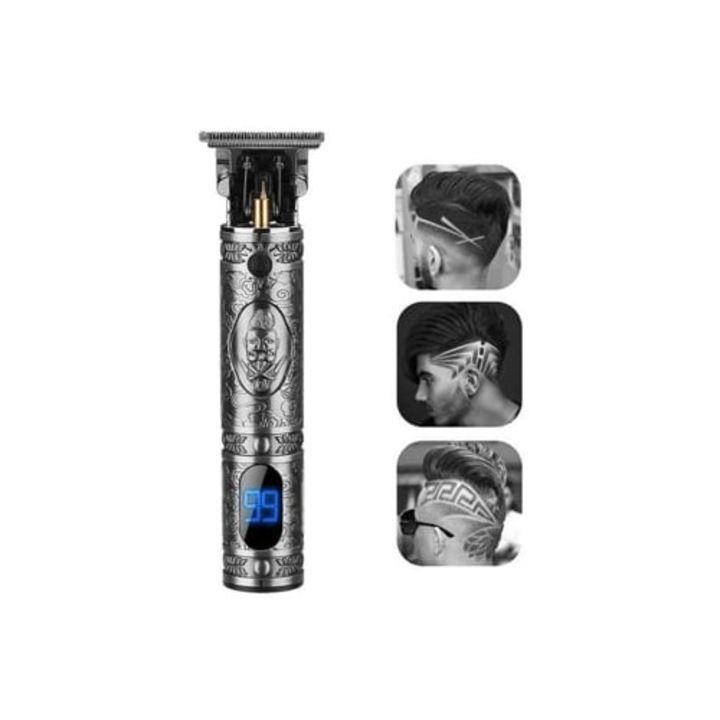 Aparat de tuns, T-blade, cu display LCD, fara fir, set de ingrijire