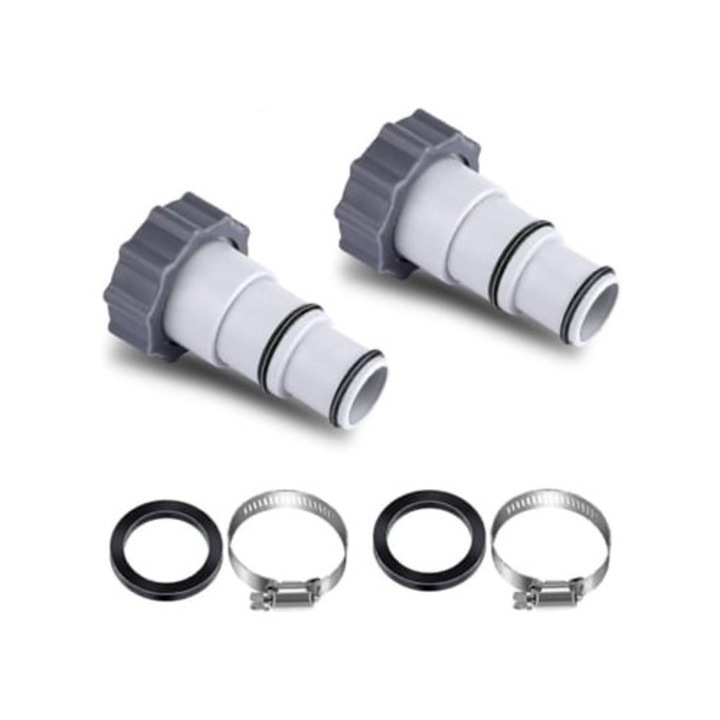 Адаптер за маркуч за басейн, 32-38 мм със скоба за помпи с резба