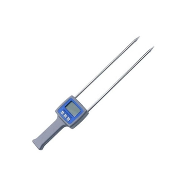 Metru de umiditate pentru rumegus, pulbere, baloti de fan, turba, display LCD, portabil